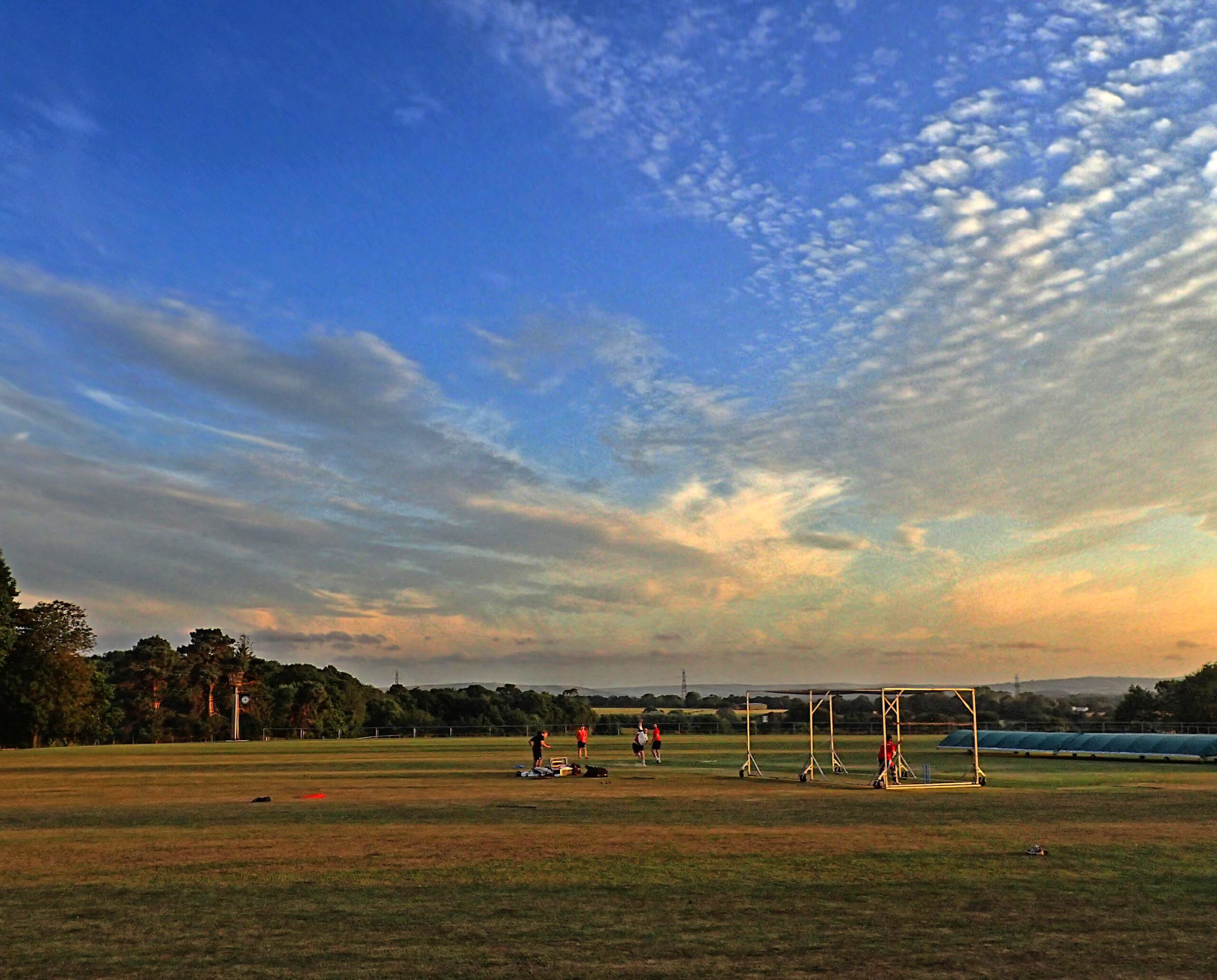 Cricket practice at Victoria Pleasure Ground