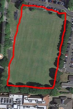 Aerial photo of Luxford field to show the perimeter walk