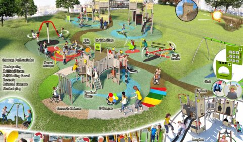 Luxford field play area diagram by HAGS