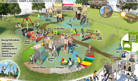 Luxford field play area diagram by HAGS