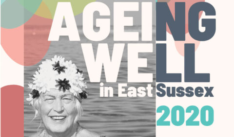 Ageing Well 2020 cover image with elderly lady in swimming hat