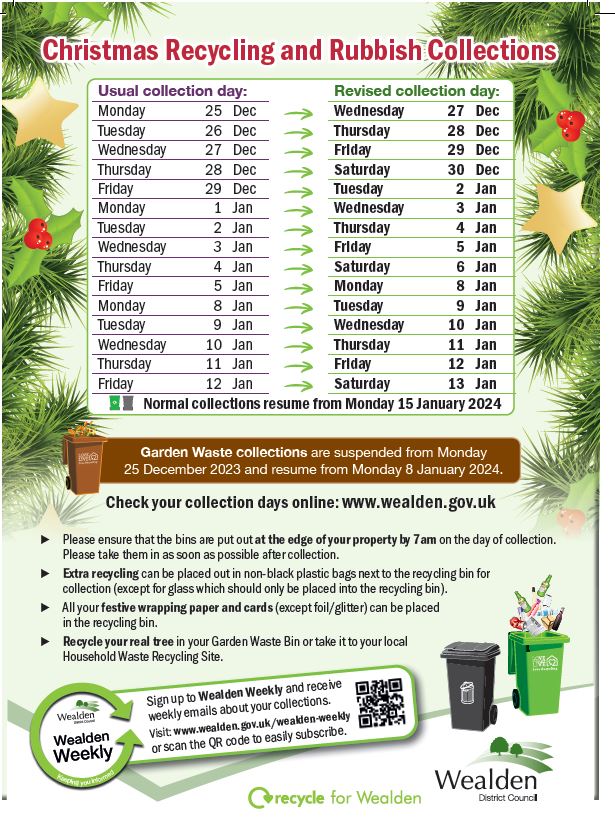 Christmas Bin Collections